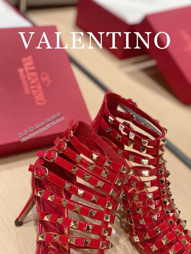 Valentino專櫃原版華倫天奴春夏新款經典五金裝飾女士高跟涼鞋 dx2940